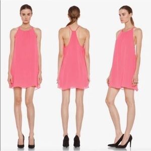 Alice & Olivia Neon Pink Sleeveless Racerback Dress